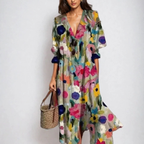 Women's Relaxed Boho Maxi Dress in Multicolor 1