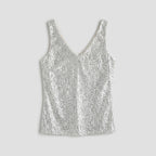 Women's Sequin V-Neck Tank Top