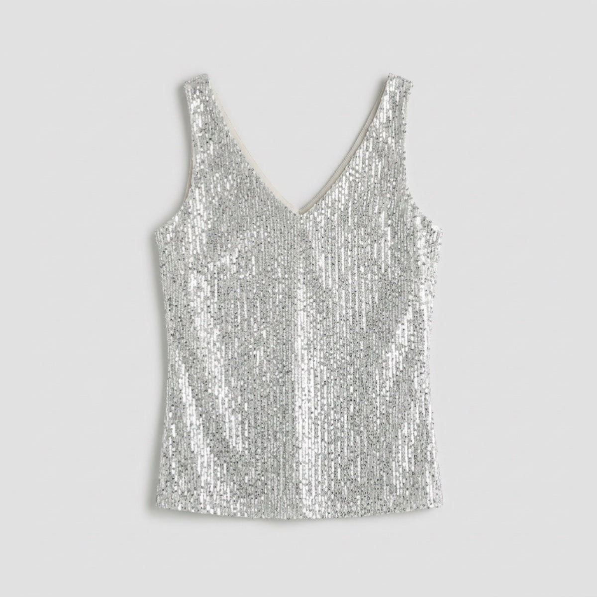 Women's Sequin V-Neck Tank Top