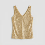 Women's Sequin V-Neck Tank Top