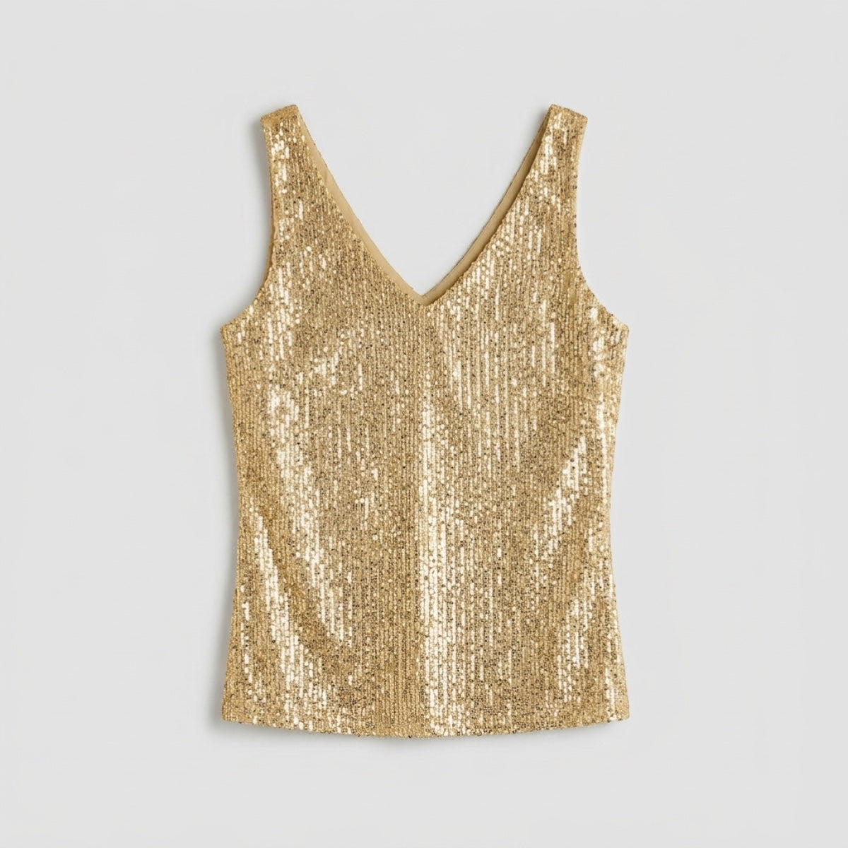 Women's Sequin V-Neck Tank Top