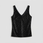 Women's Sequin V-Neck Tank Top