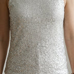 Women's Sequin V-Neck Tank Top