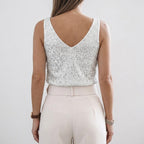 Women's Sequin V-Neck Tank Top