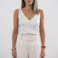 Women's Sequin V-Neck Tank Top