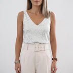 Women's Sequin V-Neck Tank Top