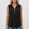 Women's Sleeveless Half-Zip Polo Top