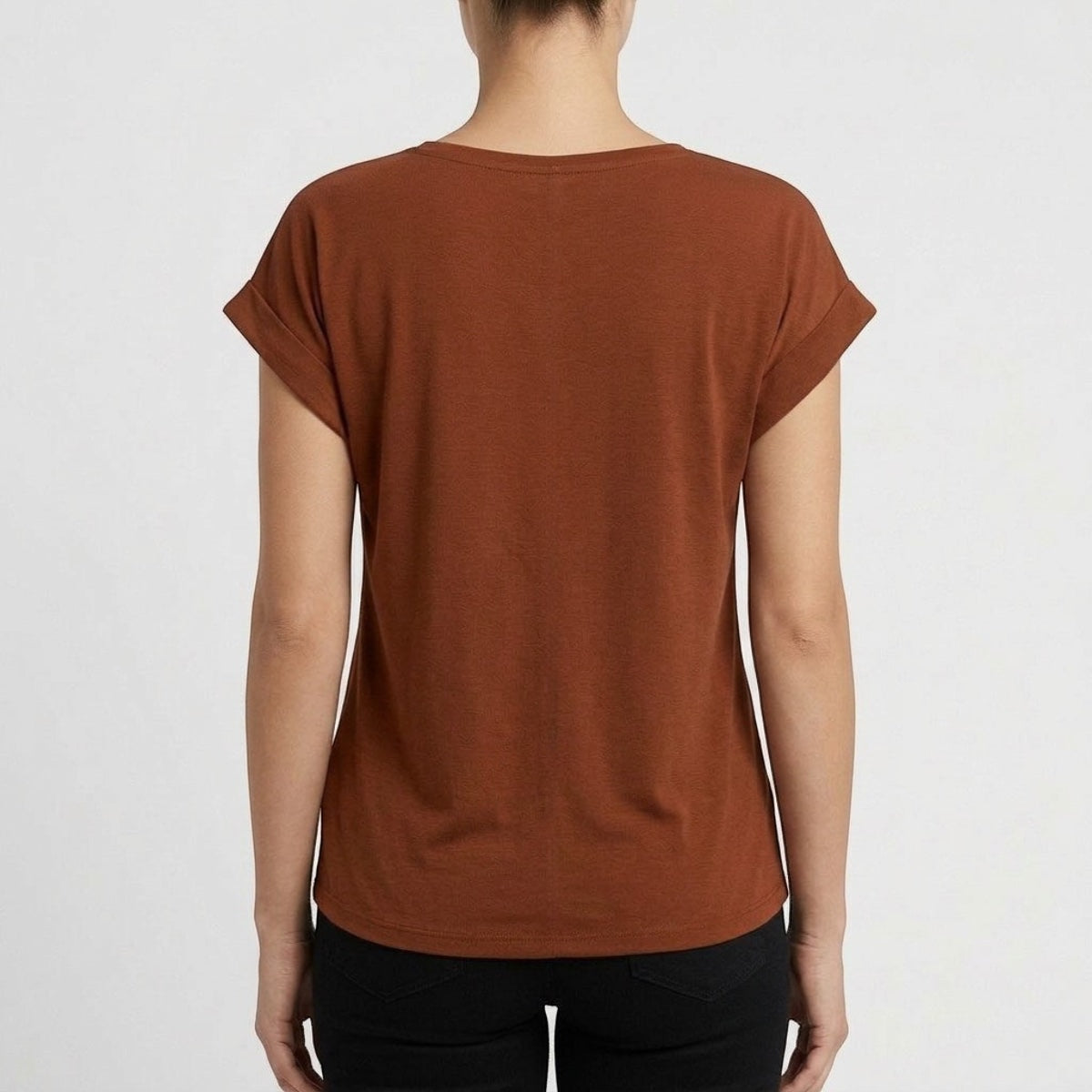 Women's V-Neck Twist Hem Top