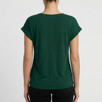 Women's V-Neck Twist Hem Top