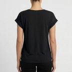 Women's V-Neck Twist Hem Top