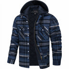 men's checked lumberjack jacket in navy
