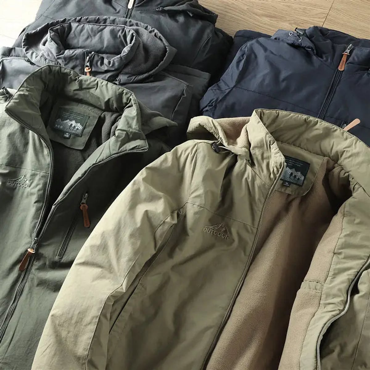 men's hooded thermal winter coat