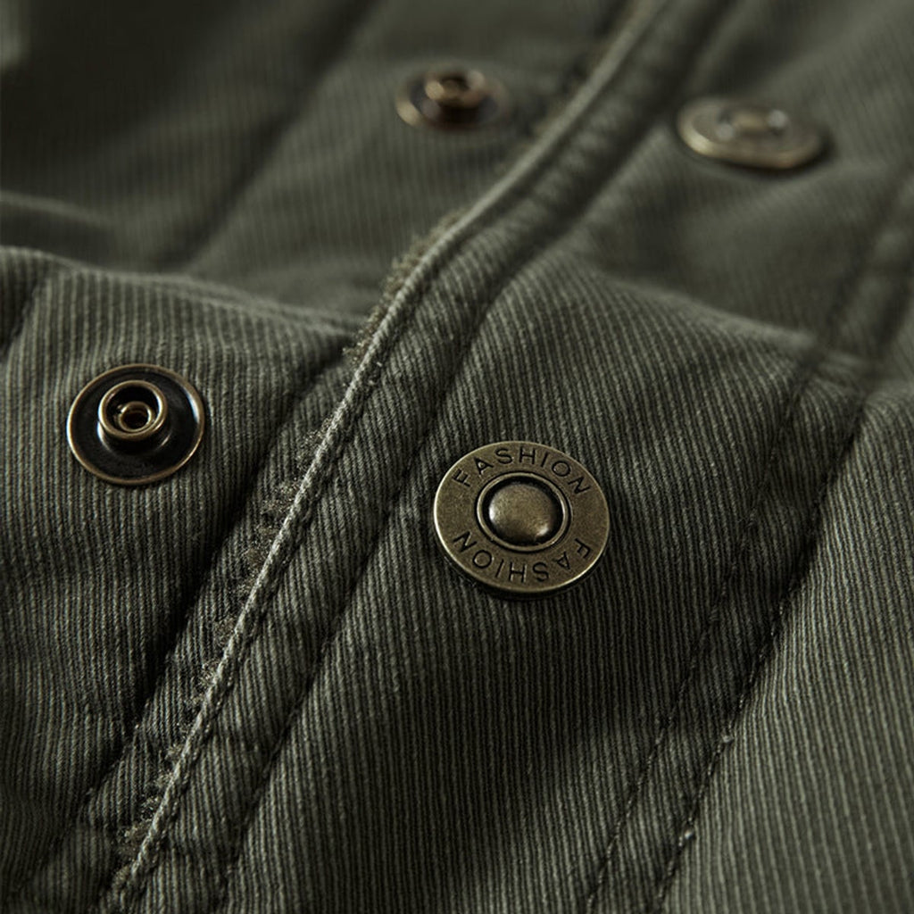 men's long sleeve button-up jacket