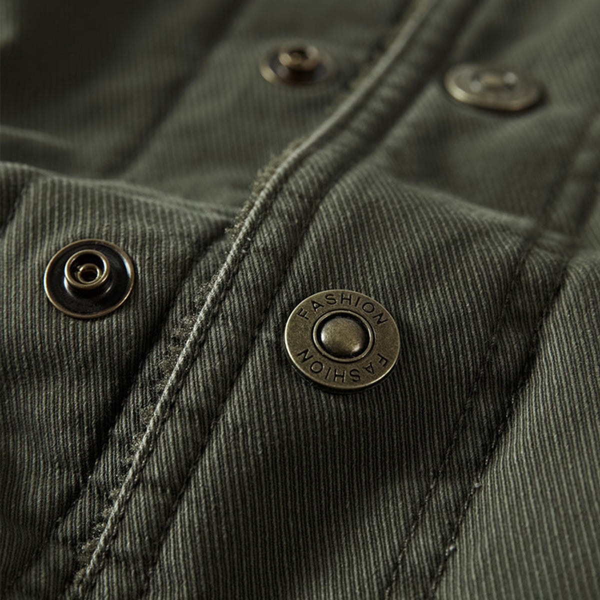 men's long sleeve button-up jacket