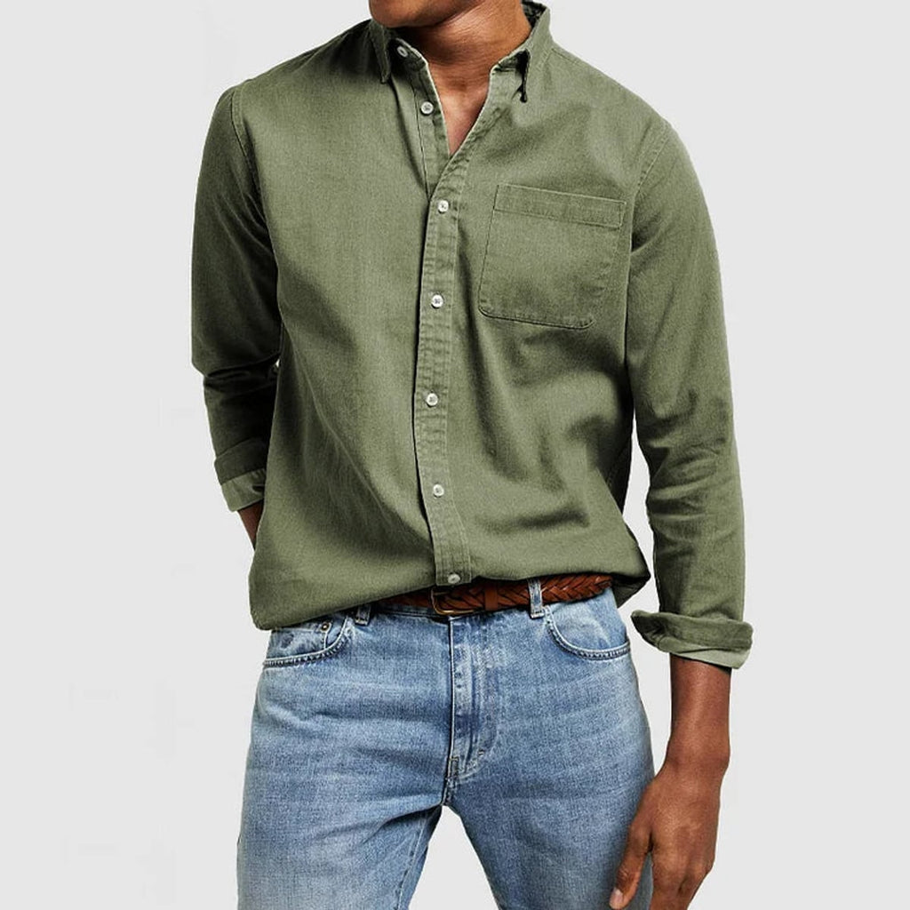 men's long sleeve casual shirt