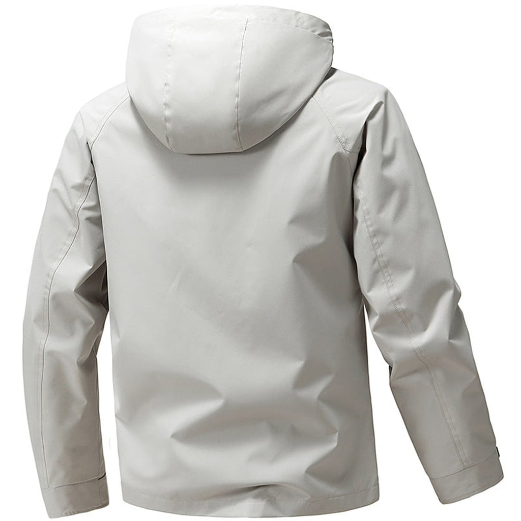 men's long sleeve hooded zip jacket