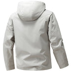 men's long sleeve hooded zip jacket