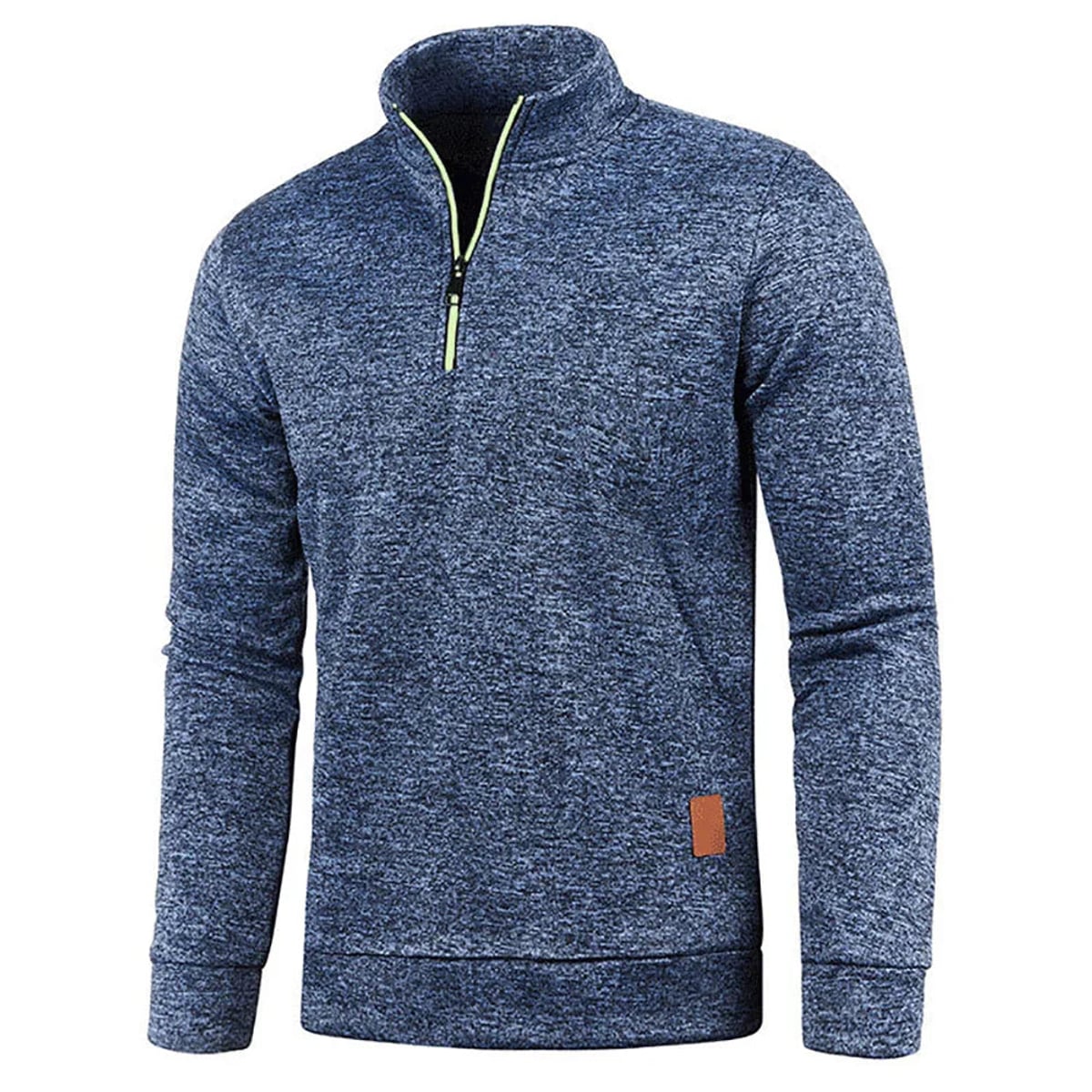 men's long sleeve roll neck pullover in navy blue