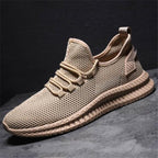 men's mesh athletic sneakers in khaki