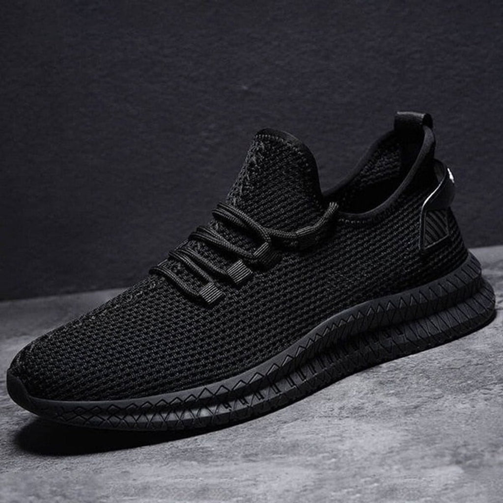 men's mesh athletic sneakers in black