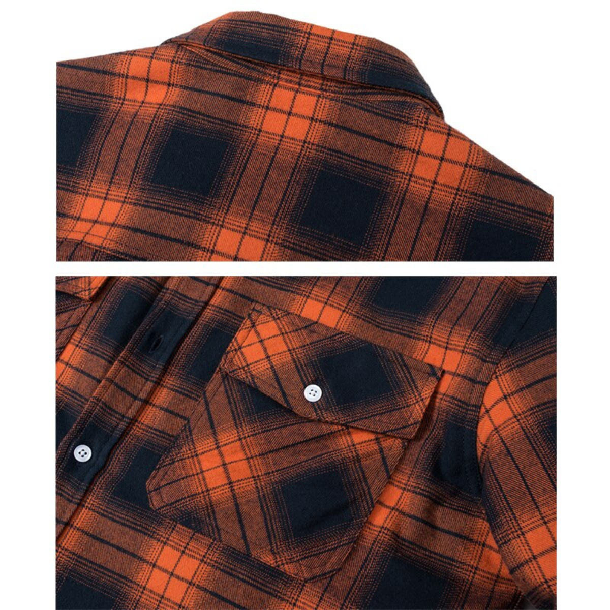 men's oversized hooded check jacket in orange for men