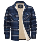 men's oversized hooded check jacket in blue grey for men