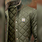 men's quilted bomber jacket stand collar