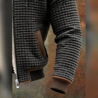 men's quilted hooded full-zip jacket