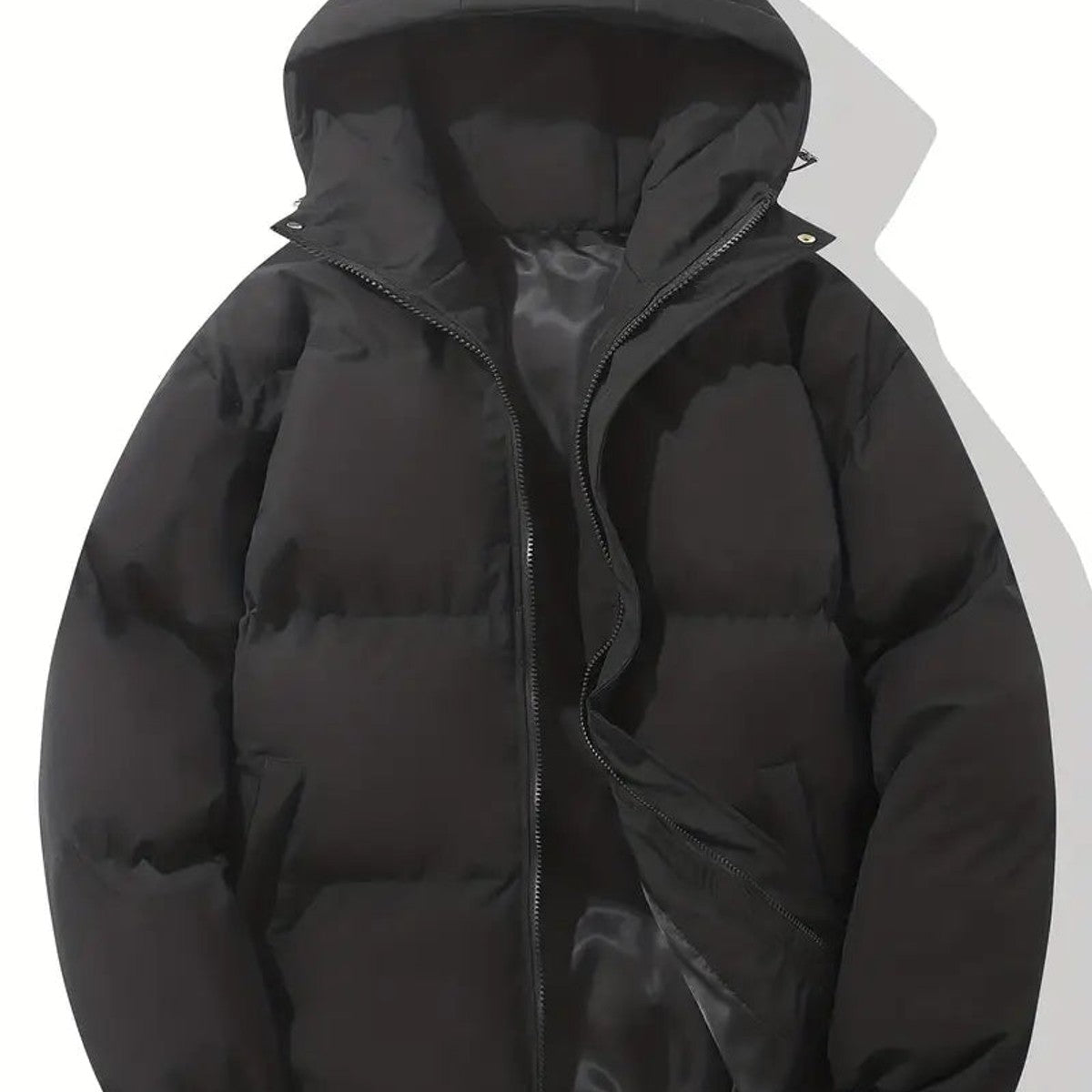 women's quilted puffer jacket in black