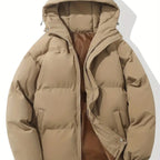 women's quilted puffer jacket in khaki