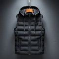 men's quilted thermal vest in black