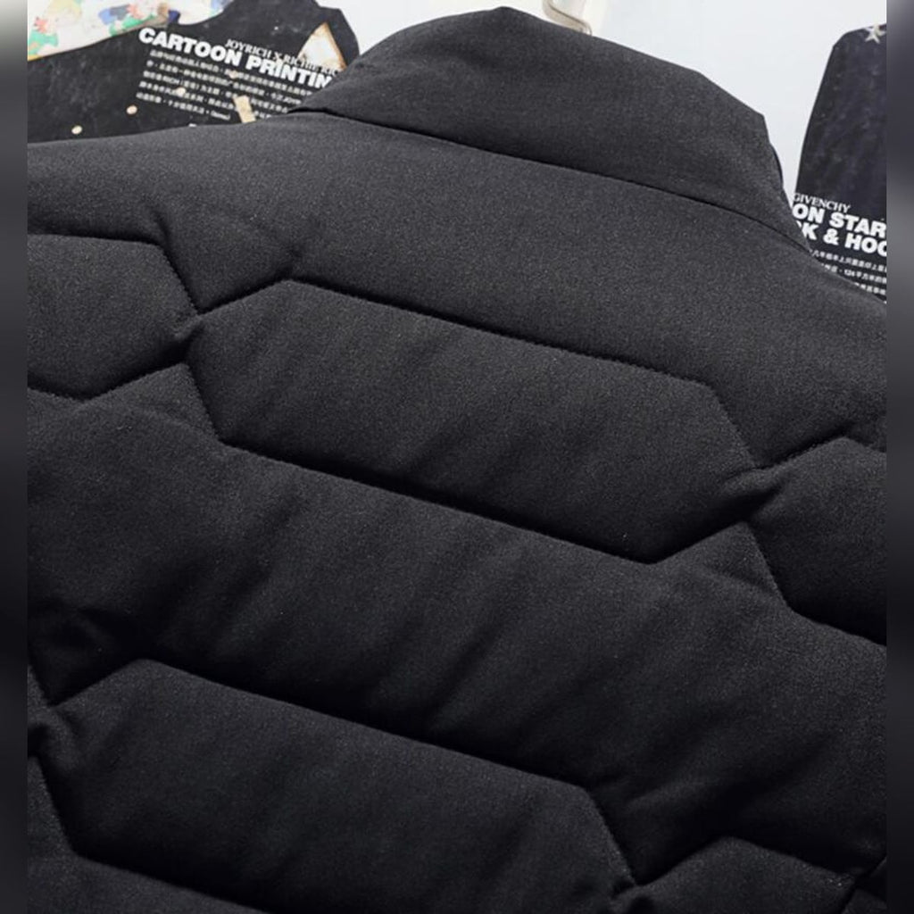 men's quilted zip-up jacket