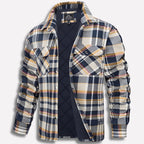 men's relaxed fit checked lumberjack shirt in brown