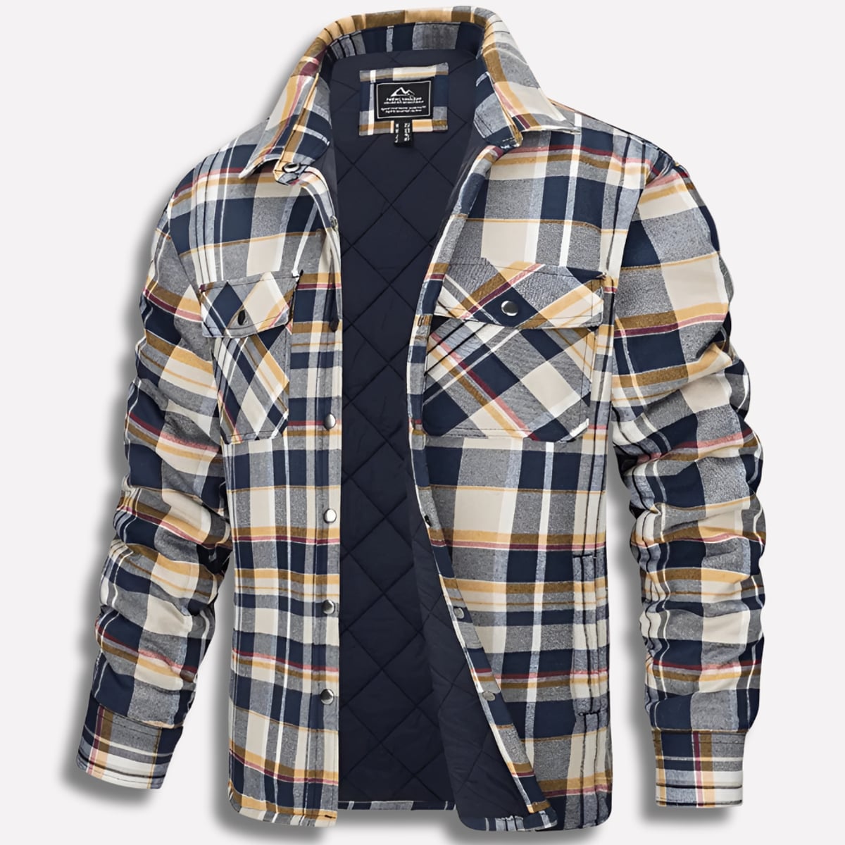 men's relaxed fit checked lumberjack shirt in brown