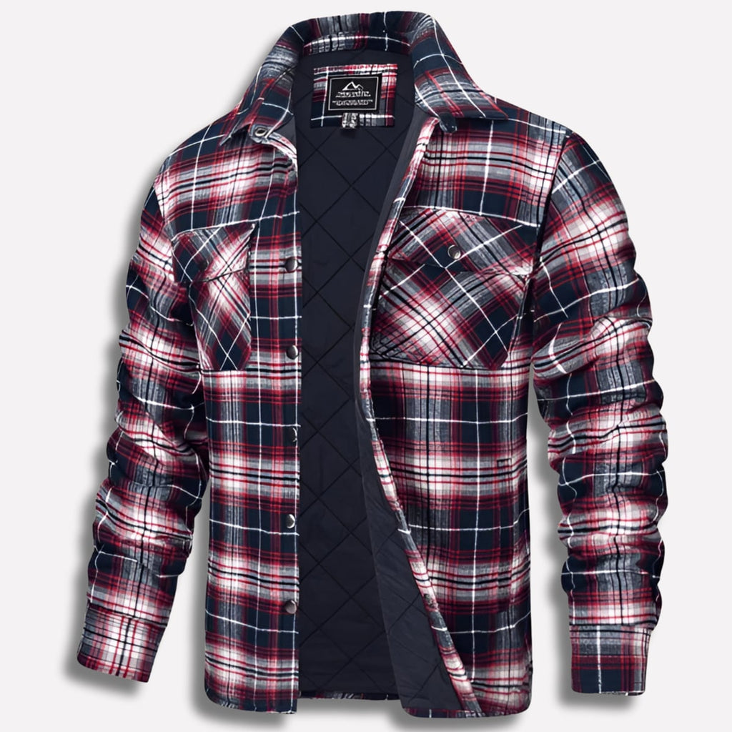 men's relaxed fit checked lumberjack shirt in red