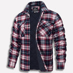 men's relaxed fit checked lumberjack shirt in red