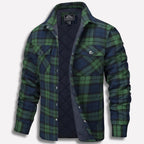 men's relaxed fit checked lumberjack shirt in green