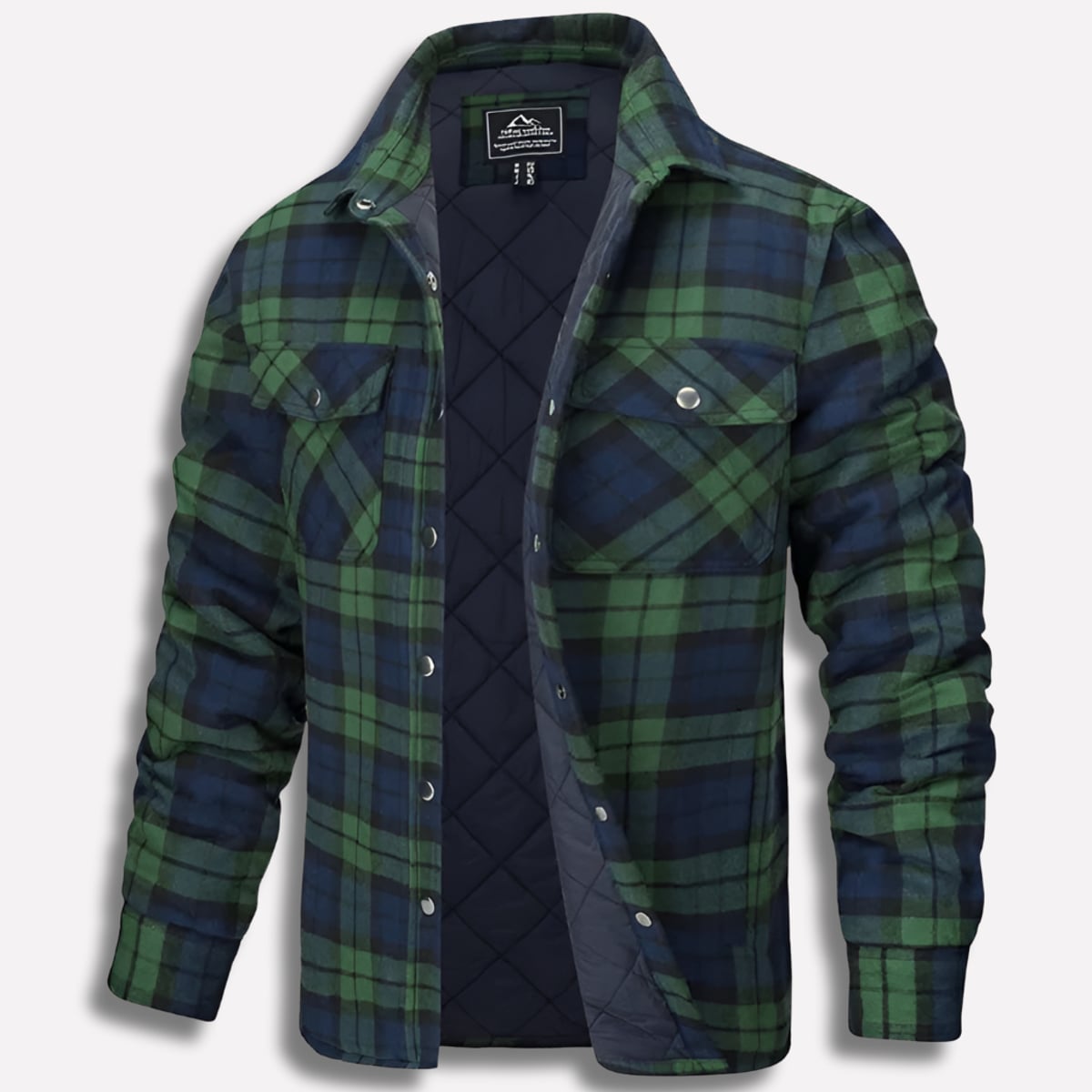 men's relaxed fit checked lumberjack shirt in green