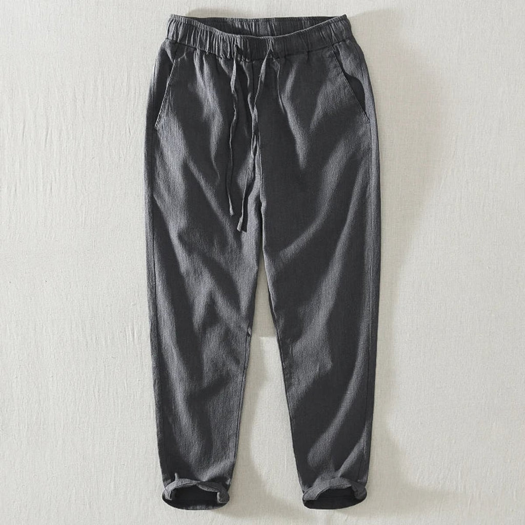 men's relaxed fit japanese style trousers in gray