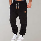 men's relaxed fit jogger trousers in black