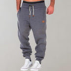 men's relaxed fit jogger trousers in dark gray