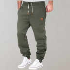 men's relaxed fit jogger trousers in green