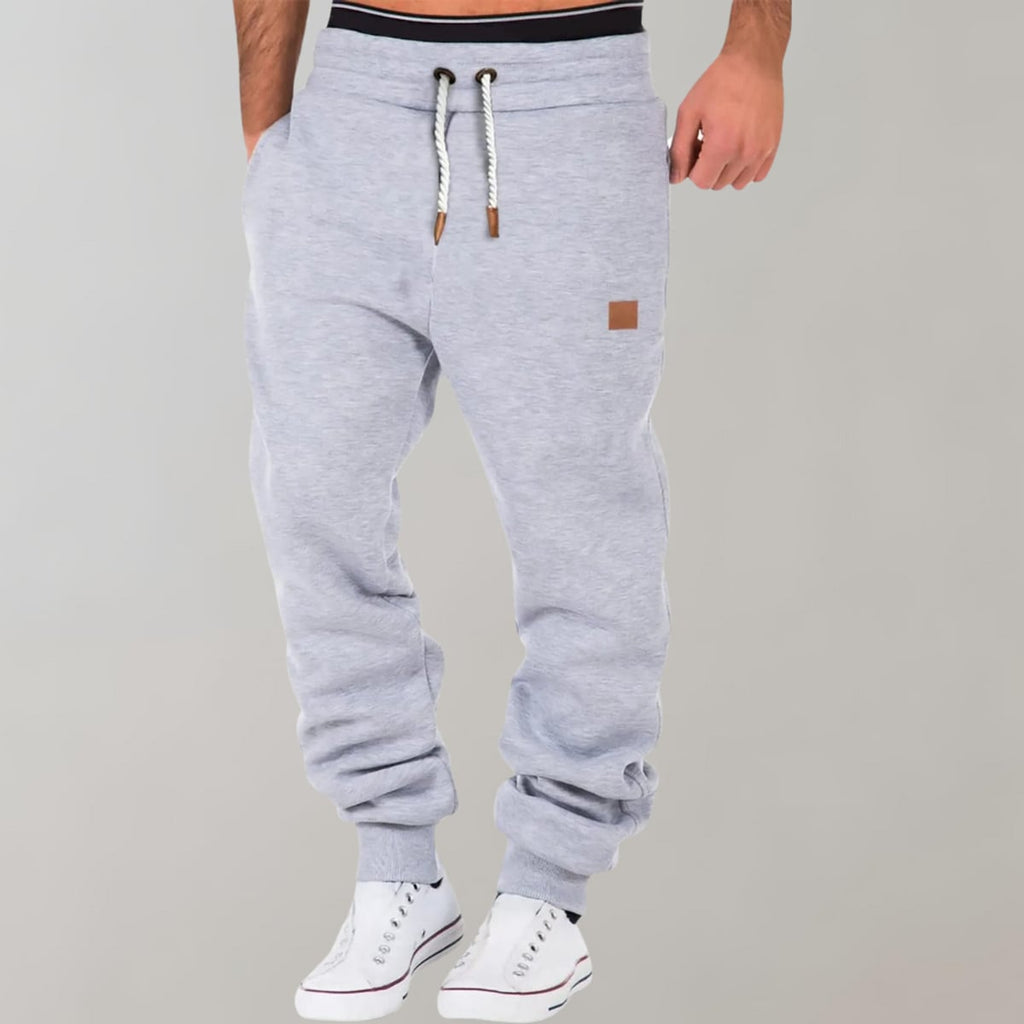 men's relaxed fit jogger trousers in gray