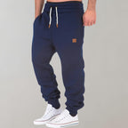 men's relaxed fit jogger trousers in navy blue