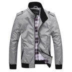men's relaxed fit long sleeve jacket gray
