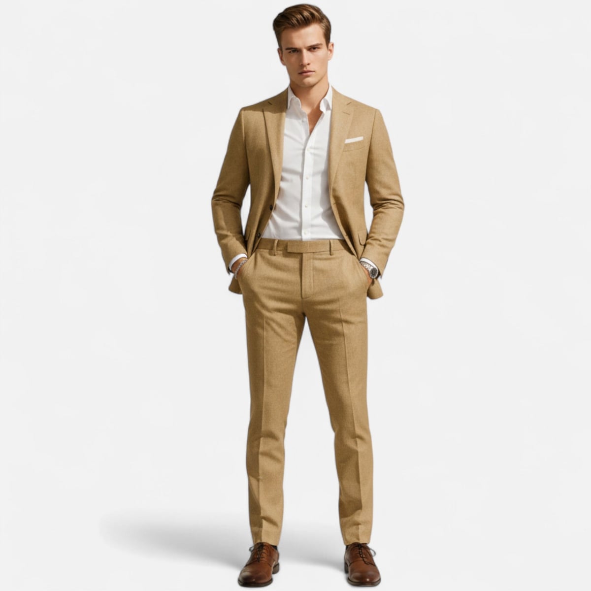 men's relaxed fit two-piece suit