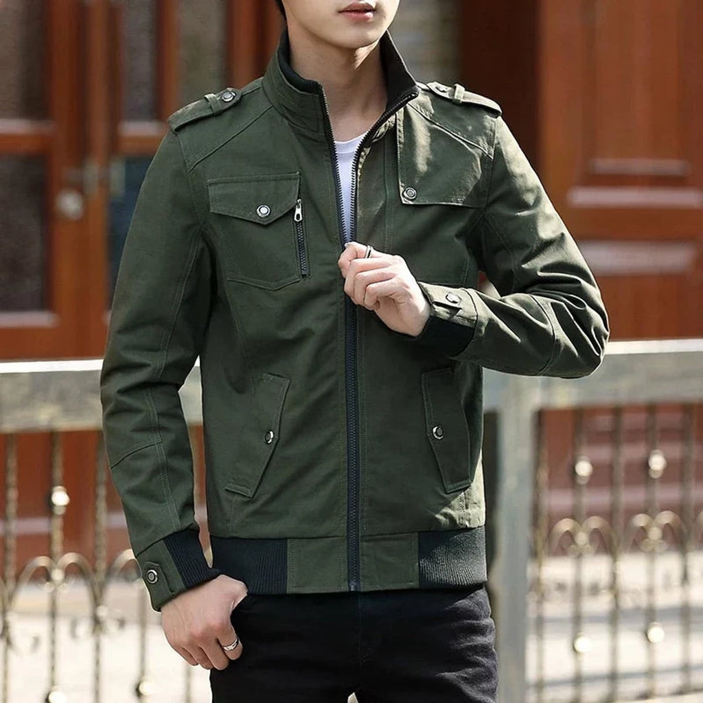 men's relaxed fit utility jacket in green