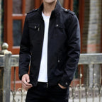men's relaxed fit utility jacket in black