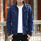men's relaxed fit utility jacket in blue