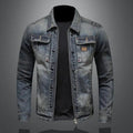 men's relaxed fit zip-up denim jacket in denim